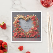 Goldener Rahmen für Hochzeiten Serviette (Beispiel)