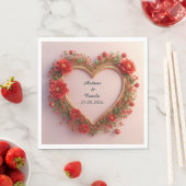 Goldener Rahmen für Hochzeiten Serviette (Beispiel)