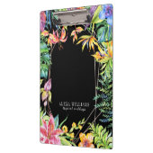 Goldener Rahmen für tropische Blume Klemmbrett (Links)