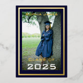 Goldener Rahmen - Klasse der Einladung zur Folie 2 (Vorderseite)