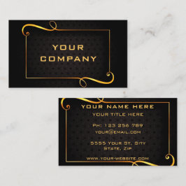 Goldener Rahmen Luxus Gold Text Schwarz Beruflich  Visitenkarte