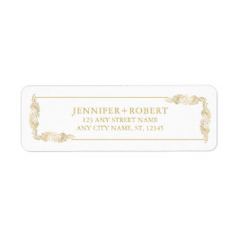 Goldener Rahmen mit Blumenmuster zum 50. Hochzeits