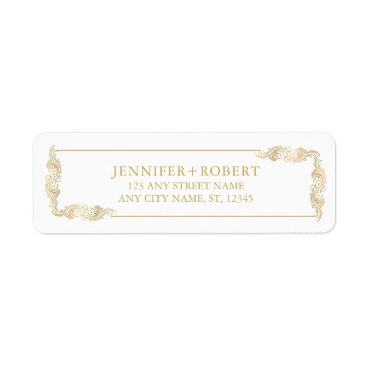 Goldener Rahmen mit Blumenmuster zum 50. Hochzeits (Vorne)