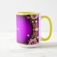 Goldener Rahmen mit eleganten Rosen und Perlen