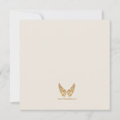 Goldener Rahmen mit Flügeleinladung Einladung (Rückseite)
