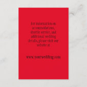 Goldener Rahmen mit rote Rosen, gotische Hochzeit Begleitkarte (Rückseite)