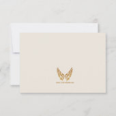 Goldener Rahmen mit Wing Response Card Einladung (Rückseite)