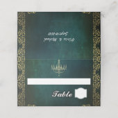 Goldener Rahmen Vintag Platzkarte (Außenseite Aufgefaltet)