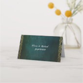 Goldener Rahmen Vintag Platzkarte (Rückseite)