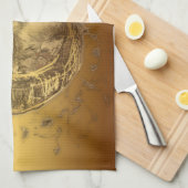 Goldener Ram - Chinesisches Neujahr 2015 - Handtuch (Viertel Falte)