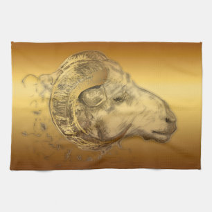 Goldener Ram - Chinesisches Neujahr 2015 - Handtuch