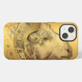 Goldener Ram oder Widder Chinesischer Western Astr iPhone Hülle (Rückseite (Horizontal))