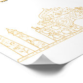 Goldener Ramadan Kareem Druck Poster (Ecke)