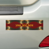 Goldener Ränder + Ihr Text Autoaufkleber (Auf Auto)