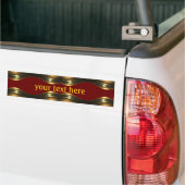 Goldener Ränder + Ihr Text Autoaufkleber (Auf Lkw)