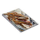 Goldener realistischer Drache Notizblock (Rechte Seite)