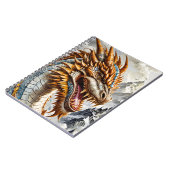 Goldener realistischer Drache Notizblock (Linke Seite)