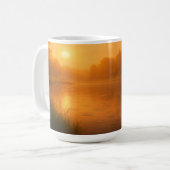 Goldener Regen in der Abenddämmerung Kaffeetasse (Vorderseite Links)