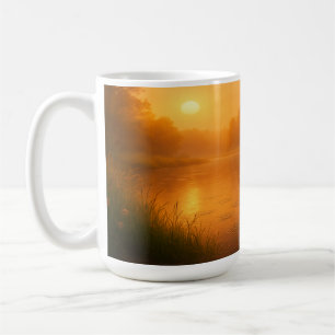 Goldener Regen in der Abenddämmerung Kaffeetasse