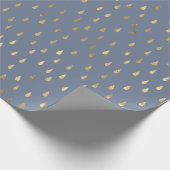 Goldener Regen lässt Muster-Packpapier - Grau Geschenkpapier (Ecke)