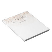 Goldener Regen Personalisiert Beruflich Notizblock (angewinkelt)