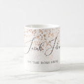 Goldener Regen Personalisiert bin ich der Boss hie Kaffeetasse (Mittel)