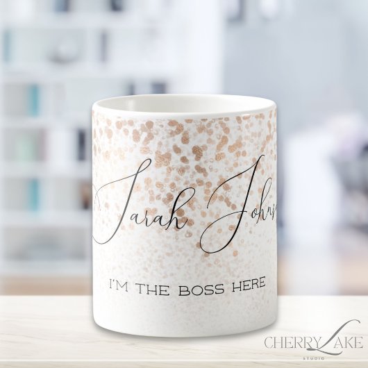 Goldener Regen Personalisiert bin ich der Boss hie Kaffeetasse