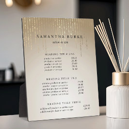 Goldener Regen | Preis- und Dienstleistungsanzeige Fotoplatte