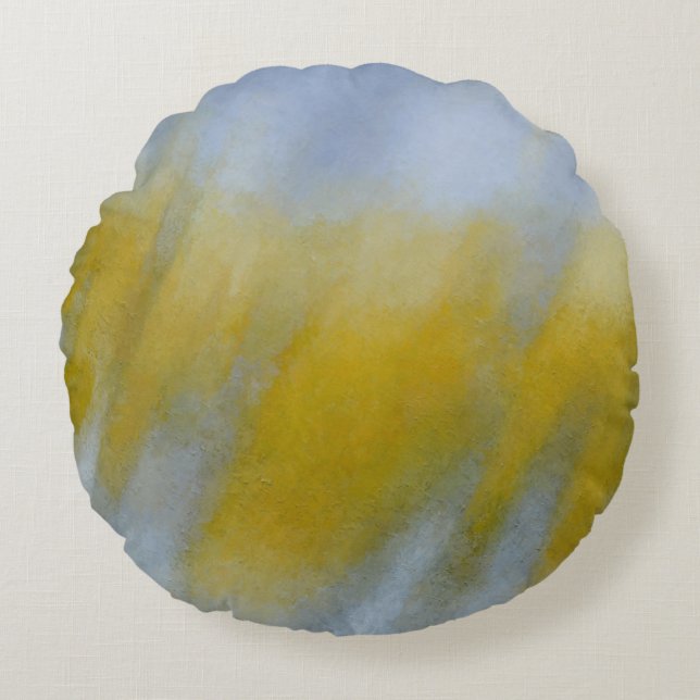 Goldener Regen Rundes Kissen (Vorderseite)
