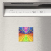 Goldener Regenbogen-Damaskus Magnet (In Situ (Geschirrspüler))