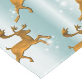 Goldener Rentier auf Eisweihnachtsfeiern Kurzer Tischläufer (Ecke)