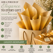 Goldener Rest Seidenpapier