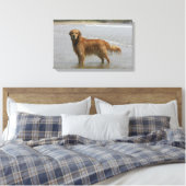 Goldener Retreiver im Meer Leinwanddruck (Insitu (Schlafzimmer))