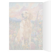 Goldener Retriever - 5 Zoll x 7 Zoll Kunstkarte (Innen (Links))