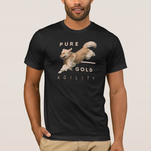 Goldener Retriever-Agility-T - Shirt 'PureGold (Vorderseite)