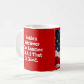 Goldener Retriever alle amerikanische Welpen-Tasse Kaffeetasse (Vorderseite Links)