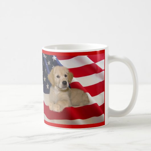 Goldener Retriever alle amerikanische Welpen-Tasse Kaffeetasse (Rechts)