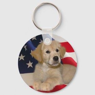 Goldener Retriever aller amerikanische Schlüsselanhänger