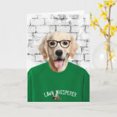 Goldener Retriever am Vatertag im T - Shirt Karte (Gelbe Blume)