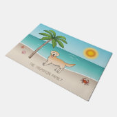 Goldener Retriever an einem tropischen Sommerstran Fußmatte (Schrägansicht)