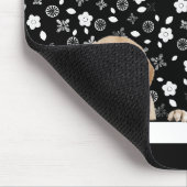 Goldener Retriever auf Blumendruck Mousepad (Ecke)