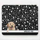 Goldener Retriever auf Blumendruck Mousepad (Vorne)