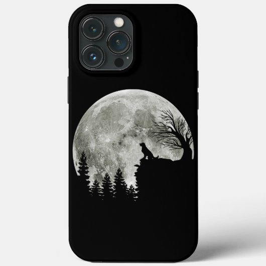 Goldener Retriever auf dem heiligen Halloween-Mond Case-Mate iPhone Hülle (Rückseite)