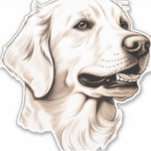 Goldener Retriever Aufkleber (Vorderseite)