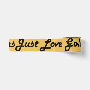 Goldener Retriever-Band, gerade Liebe Goldens Satinband