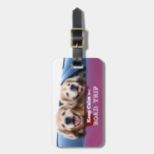 Goldener Retriever behalten Ruhe und Straßen-Reise Gepäckanhänger (Vorderseite vertikal)