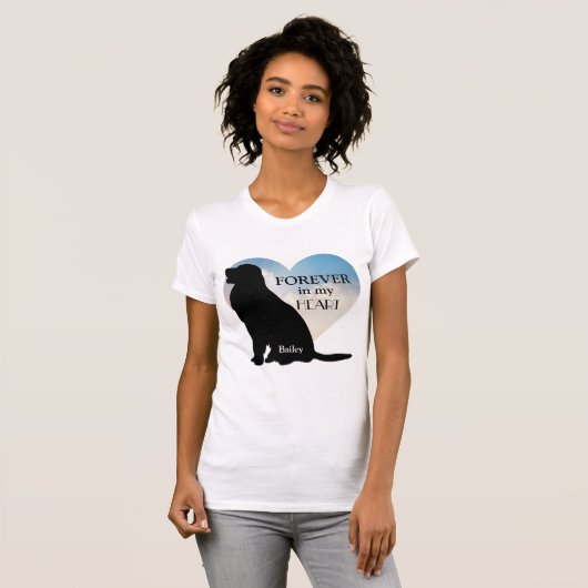 Goldener Retriever-ErinnerungsName-Silhouette T-Shirt (Vorne ganz)