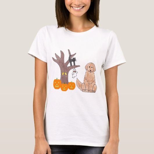 Goldener Retriever-Fall-T - Shirt (Vorderseite)