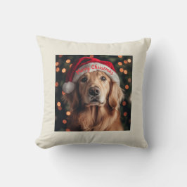 Goldener Retriever, festliches Weihnachtsdesign, H Kissen