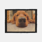 Goldener Retriever-Fleece-Decke Fleecedecke (Vorderseite (Horizontal))